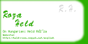 roza held business card